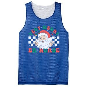 Very Merry Er Nurse Santa Christmas Retro Xmas Nursing Great Gift Mesh Reversible Basketball Jersey Tank