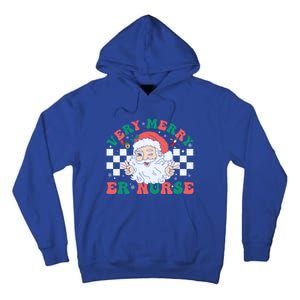 Very Merry Er Nurse Santa Christmas Retro Xmas Nursing Great Gift Tall Hoodie