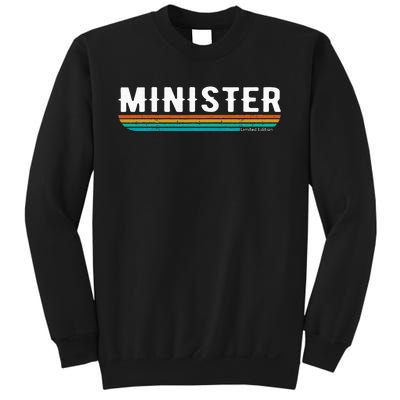 Vintage Minister Funny Job Title Profession Worker Sweatshirt