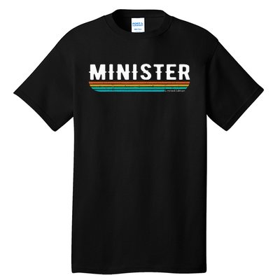 Vintage Minister Funny Job Title Profession Worker Tall T-Shirt