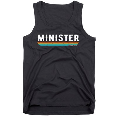 Vintage Minister Funny Job Title Profession Worker Tank Top