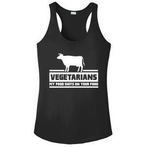 Vegetarians My Food Shits On Your Food Ladies PosiCharge Competitor Racerback Tank