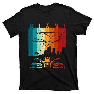 Vintage Miami Formula Racing Track Circuit Fan T-Shirt