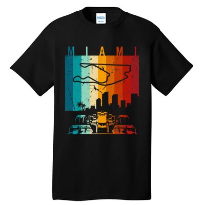 Vintage Miami Formula Racing Track Circuit Fan Tall T-Shirt