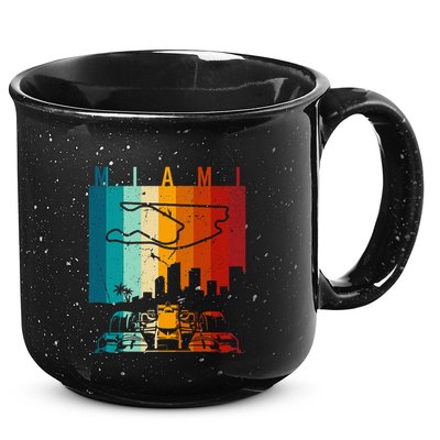 Vintage Miami Formula Racing Track Circuit Fan 15oz Campfire Ceramic Mug