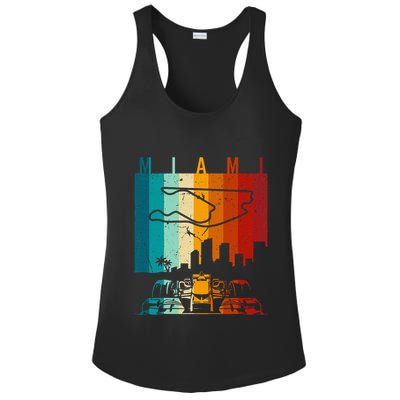 Vintage Miami Formula Racing Track Circuit Fan Ladies PosiCharge Competitor Racerback Tank