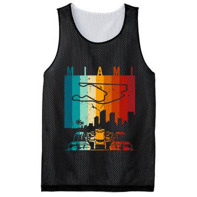 Vintage Miami Formula Racing Track Circuit Fan Mesh Reversible Basketball Jersey Tank