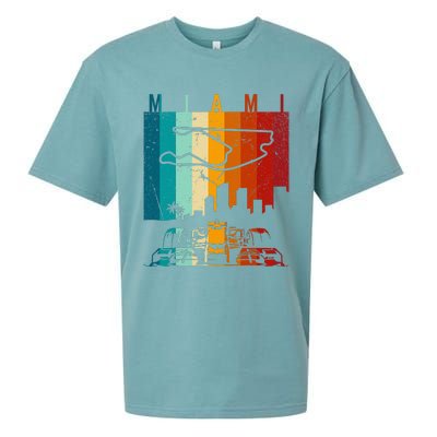 Vintage Miami Formula Racing Track Circuit Fan Sueded Cloud Jersey T-Shirt