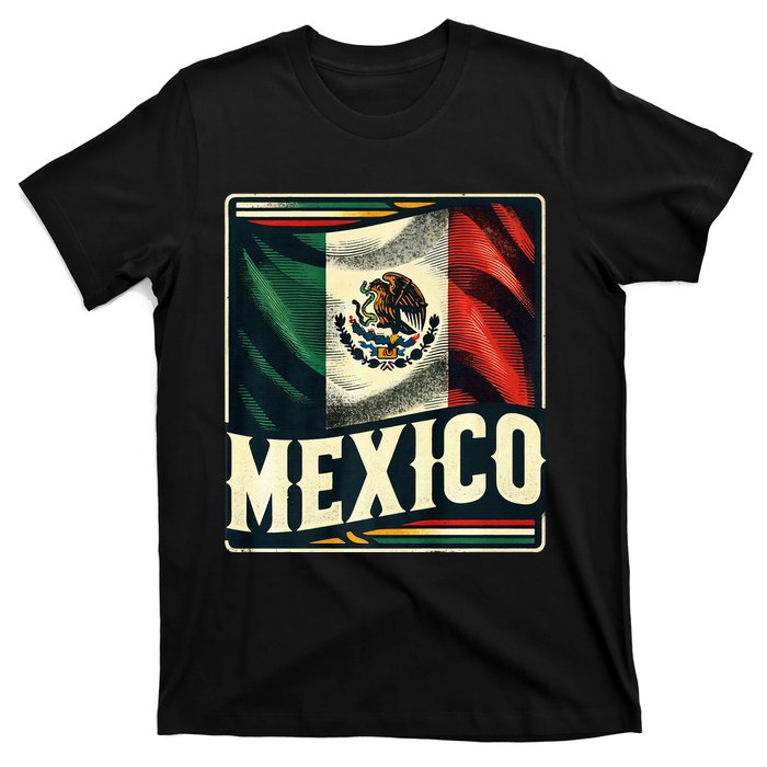 Vintage Mexican Flag Pride Mexico T-Shirt