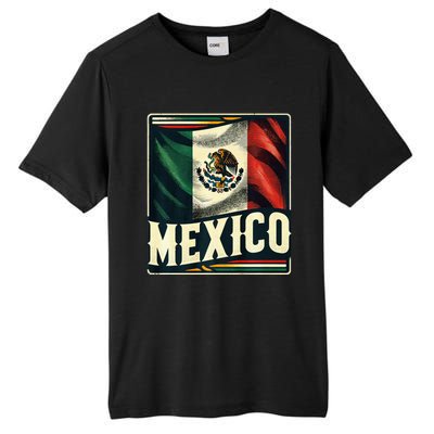 Vintage Mexican Flag Pride Mexico Tall Fusion ChromaSoft Performance T-Shirt