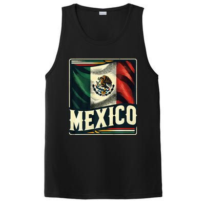 Vintage Mexican Flag Pride Mexico PosiCharge Competitor Tank