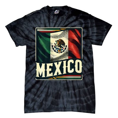 Vintage Mexican Flag Pride Mexico Tie-Dye T-Shirt