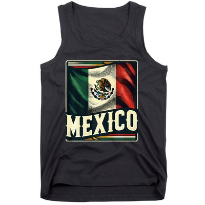 Vintage Mexican Flag Pride Mexico Tank Top