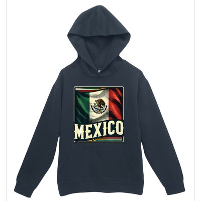 Vintage Mexican Flag Pride Mexico Urban Pullover Hoodie