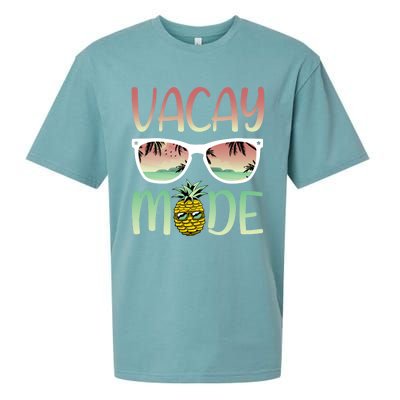 Vacay Mode Funny Ananas With Sunglasses In Vacay Mode Gift Sueded Cloud Jersey T-Shirt