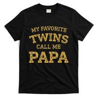 Vintage My Favorite Twins Call Me Papa Grandpa Of Twins T-Shirt