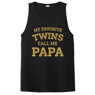 Vintage My Favorite Twins Call Me Papa Grandpa Of Twins PosiCharge Competitor Tank