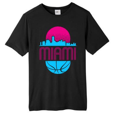 Vintage Miami Florida Cityscape Retro Basketball Tall Fusion ChromaSoft Performance T-Shirt