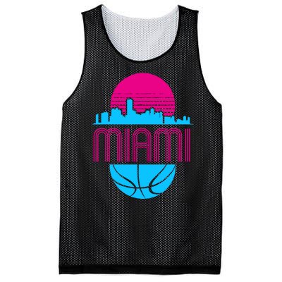 Vintage Miami Florida Cityscape Retro Basketball Mesh Reversible Basketball Jersey Tank