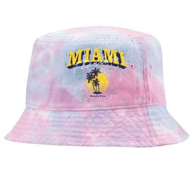 Vintage Miami Florida Beach Fun Tie-Dyed Bucket Hat