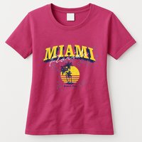 Vintage Miami Florida Beach Fun Womens T-Shirt