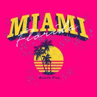 Vintage Miami Florida Beach Fun Womens T-Shirt