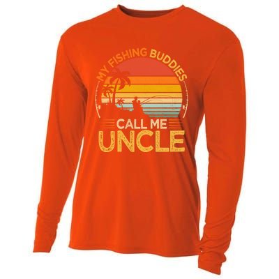 Vintage My Fishing Buddies Call Uncle Fishing Father's Day Meaningful Gift Cooling Performance Long Sleeve Crew