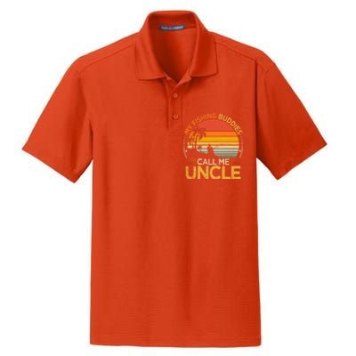 Vintage My Fishing Buddies Call Uncle Fishing Father's Day Meaningful Gift Dry Zone Grid Polo