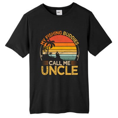 Vintage My Fishing Buddies Call Uncle Fishing Father's Day Meaningful Gift Tall Fusion ChromaSoft Performance T-Shirt