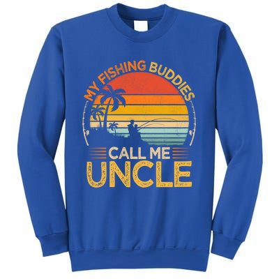 Vintage My Fishing Buddies Call Uncle Fishing Father's Day Meaningful Gift Sweatshirt