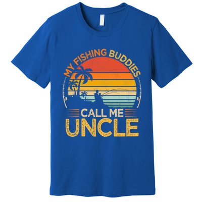 Vintage My Fishing Buddies Call Uncle Fishing Father's Day Meaningful Gift Premium T-Shirt