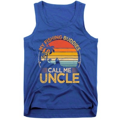 Vintage My Fishing Buddies Call Uncle Fishing Father's Day Meaningful Gift Tank Top