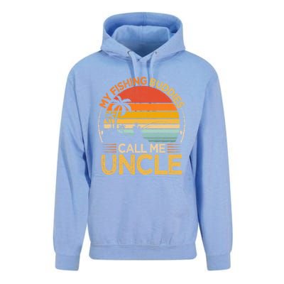 Vintage My Fishing Buddies Call Uncle Fishing Father's Day Meaningful Gift Unisex Surf Hoodie