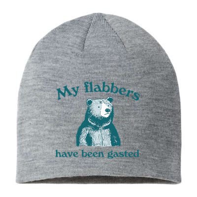 Vintage My Flabbers Have Been Gasted Funny Bear Saying Quote Sustainable Beanie