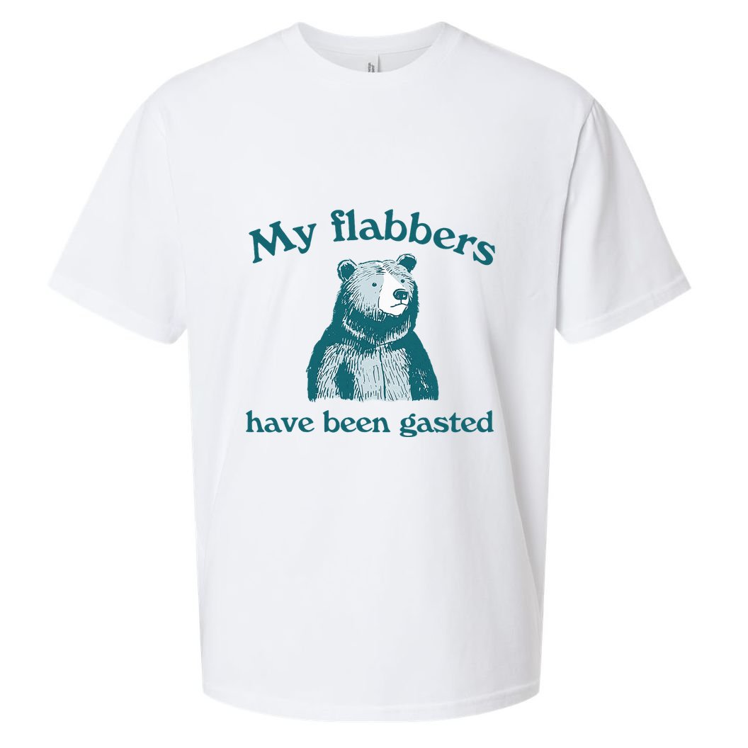Vintage My Flabbers Have Been Gasted Funny Bear Saying Quote Sueded Cloud Jersey T-Shirt