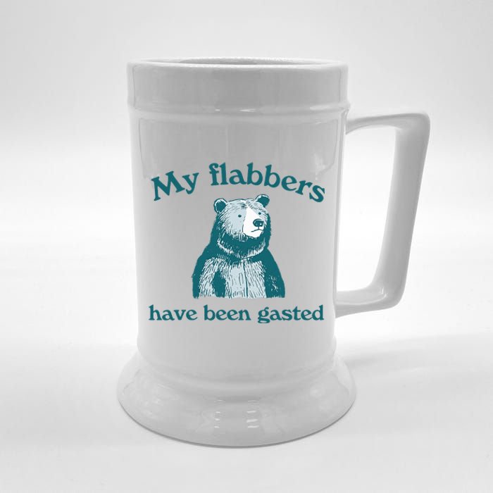 Vintage My Flabbers Have Been Gasted Funny Bear Saying Quote Beer Stein