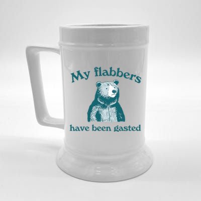 Vintage My Flabbers Have Been Gasted Funny Bear Saying Quote Beer Stein