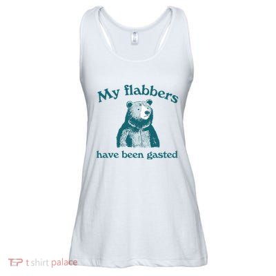 Vintage My Flabbers Have Been Gasted Funny Bear Saying Quote Ladies Essential Flowy Tank