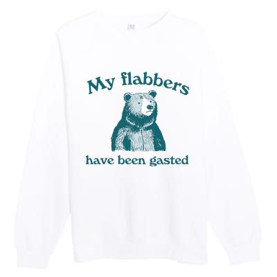 Vintage My Flabbers Have Been Gasted Funny Bear Saying Quote Premium Crewneck Sweatshirt