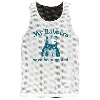 Vintage My Flabbers Have Been Gasted Funny Bear Saying Quote Mesh Reversible Basketball Jersey Tank