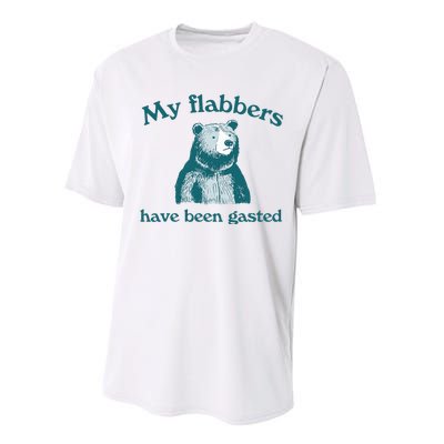 Vintage My Flabbers Have Been Gasted Funny Bear Saying Quote Performance Sprint T-Shirt