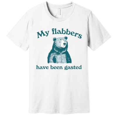 Vintage My Flabbers Have Been Gasted Funny Bear Saying Quote Premium T-Shirt