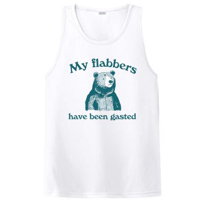 Vintage My Flabbers Have Been Gasted Funny Bear Saying Quote PosiCharge Competitor Tank