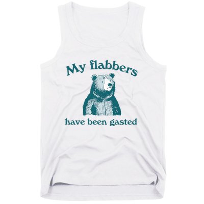 Vintage My Flabbers Have Been Gasted Funny Bear Saying Quote Tank Top