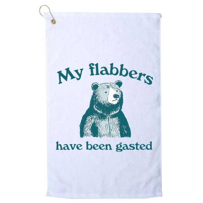 Vintage My Flabbers Have Been Gasted Funny Bear Saying Quote Golf Towel