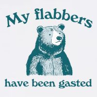 Vintage My Flabbers Have Been Gasted Funny Bear Saying Quote Golf Towel