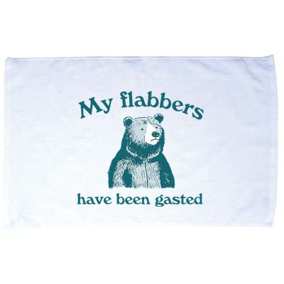 Vintage My Flabbers Have Been Gasted Funny Bear Saying Quote Microfiber Hand Towel