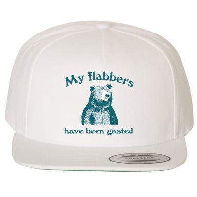 Vintage My Flabbers Have Been Gasted Funny Bear Saying Quote Wool Snapback Cap