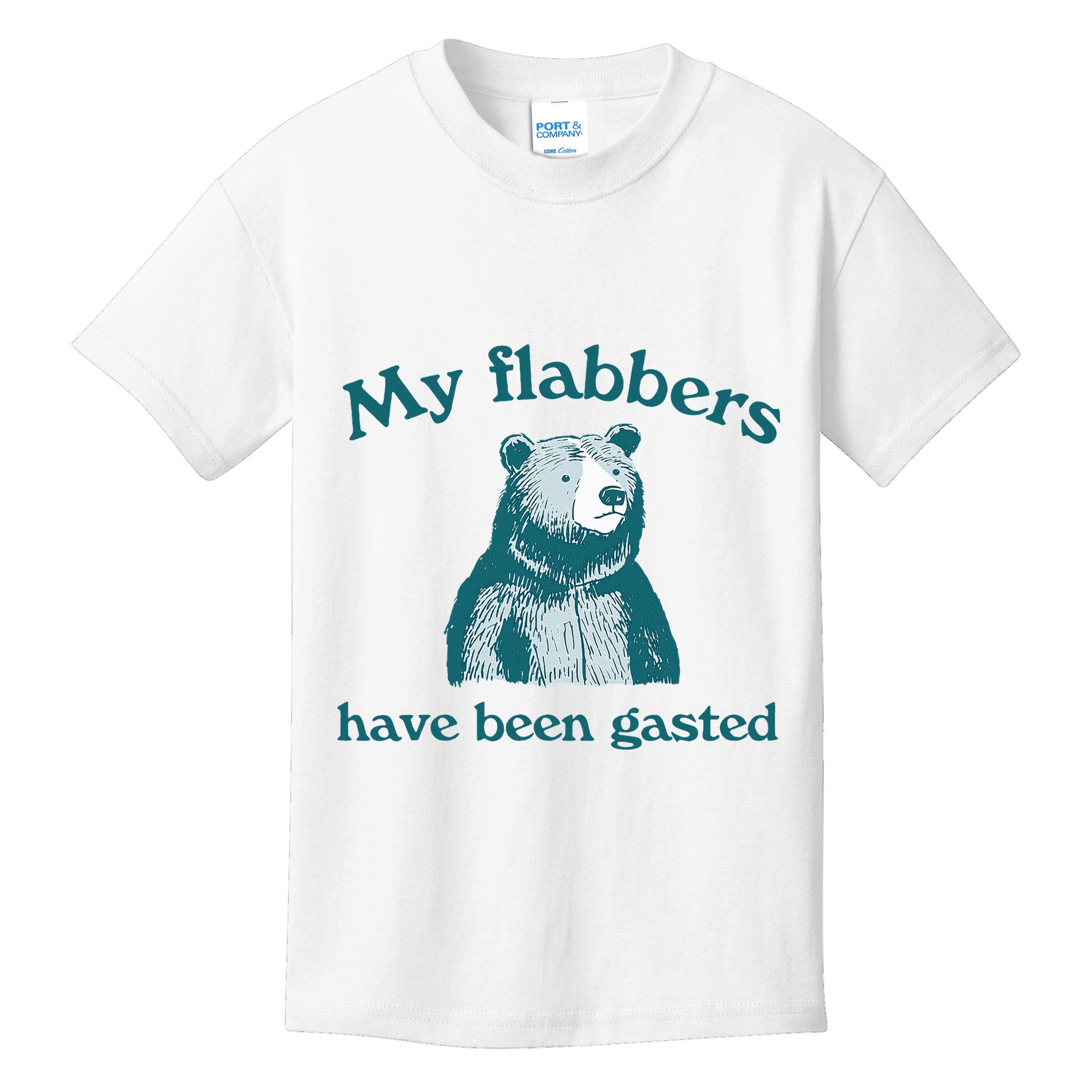 Vintage My Flabbers Have Been Gasted Funny Bear Saying Quote Kids T-Shirt