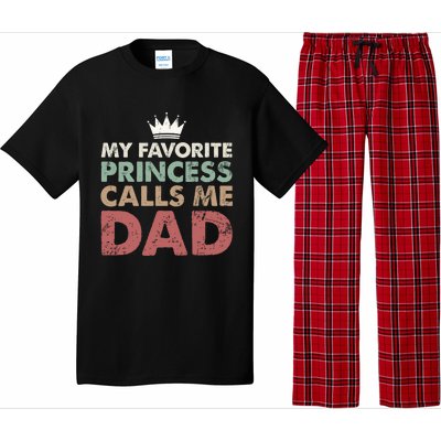 Vintage My Favorite Princess Calls Me Dad Daddy Daughter Gift Pajama Set